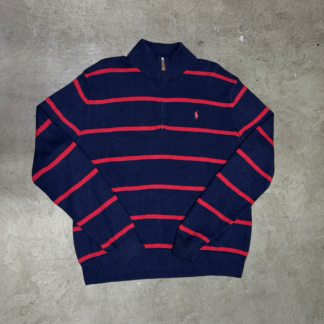 Vintage Polo Quarter Zip - L