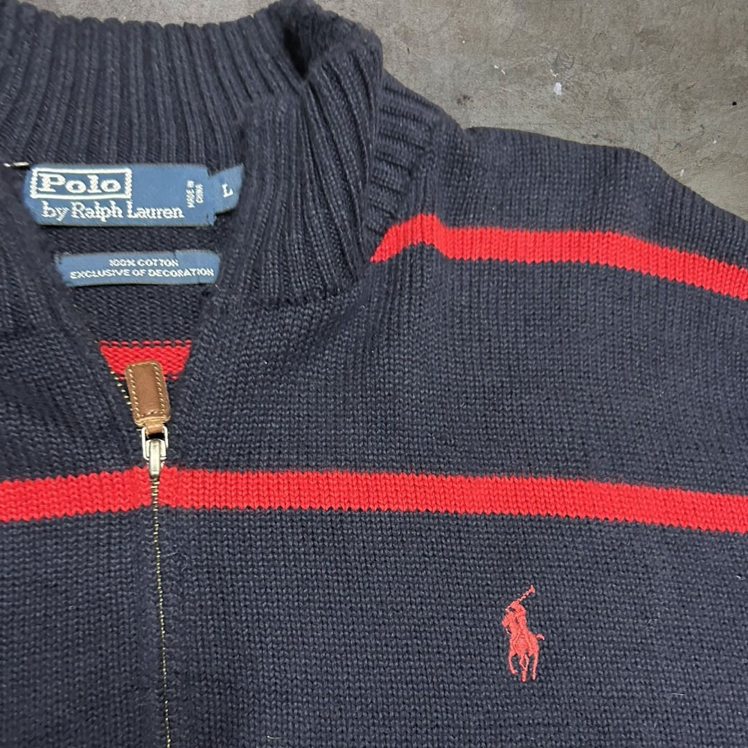 Vintage Polo Quarter Zip - L