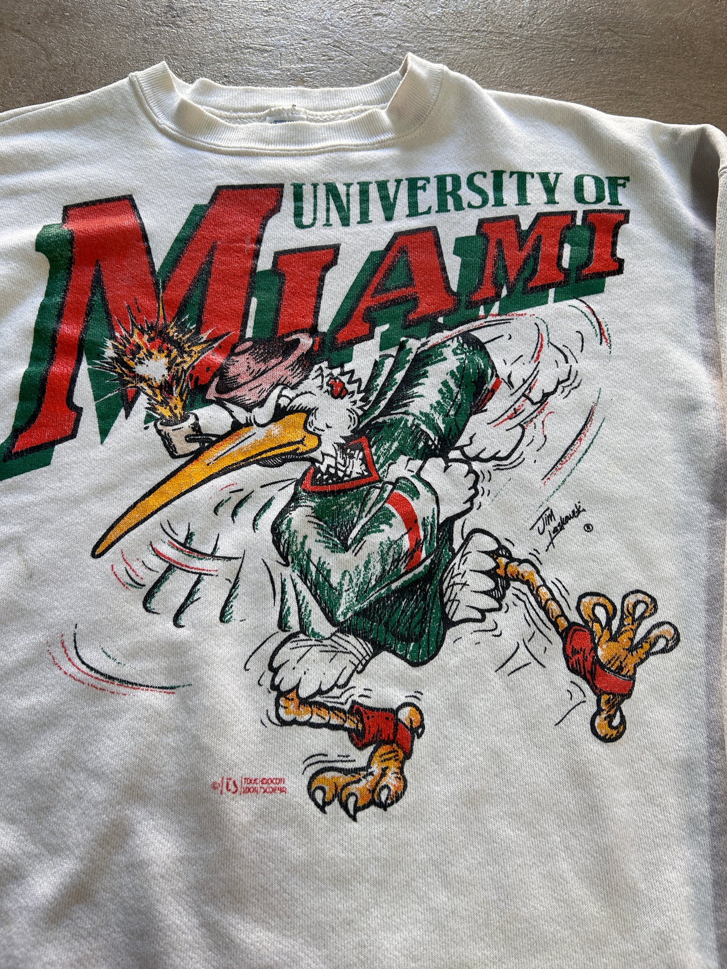 Vintage University of Miami Sweater - XL