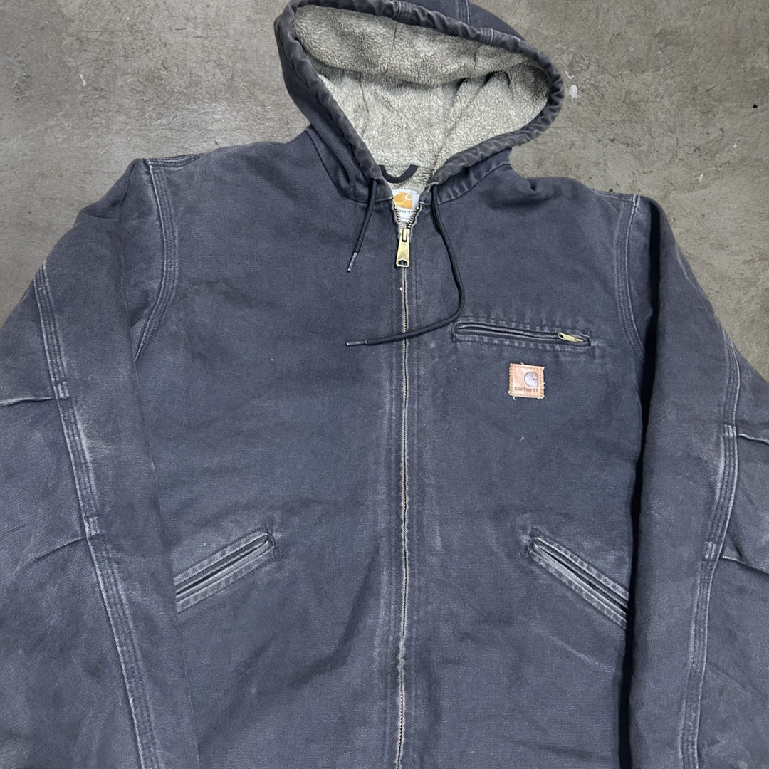 Vintage Carhartt J141 Sherpa Lined Hooded Jacket - M