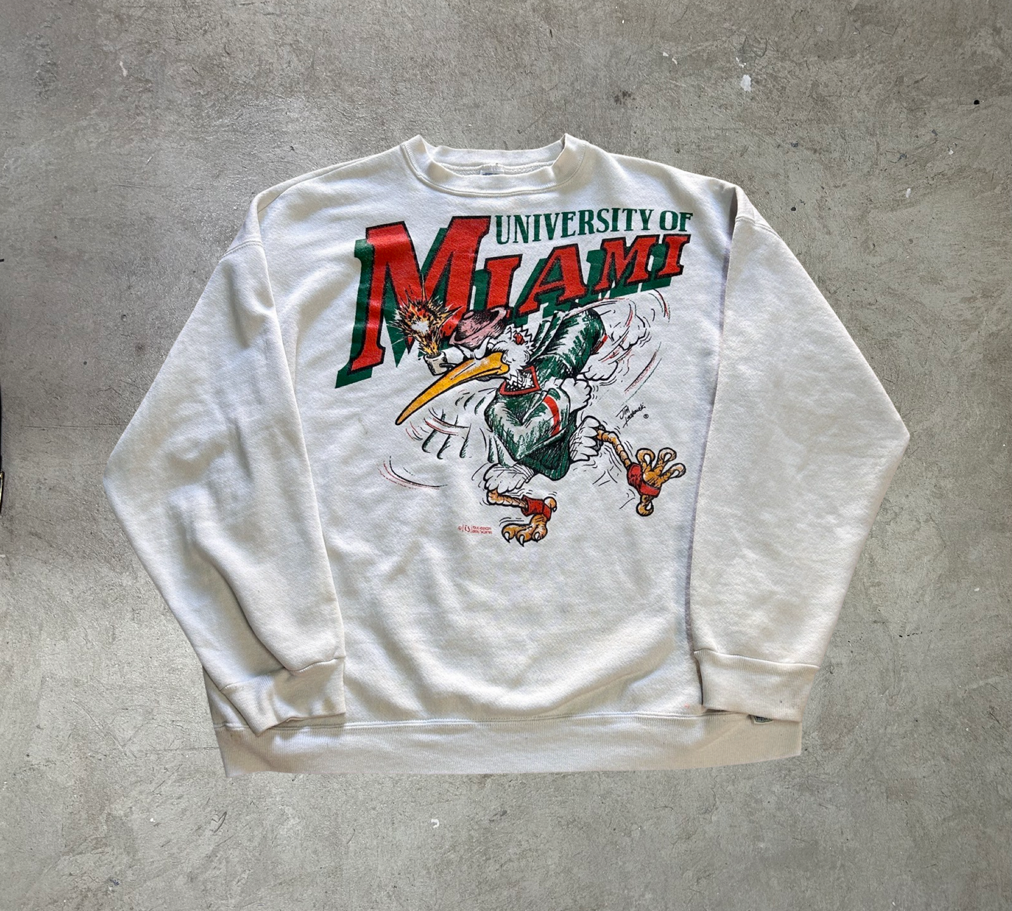 Vintage University of Miami Sweater - XL