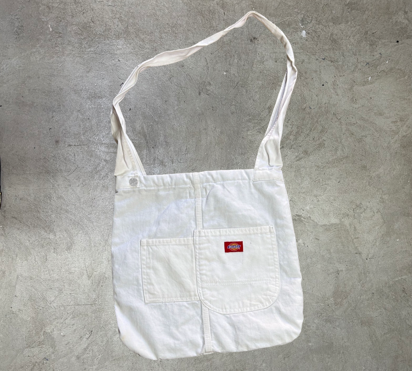 Vintage Reworked White Dickies Bag - OS