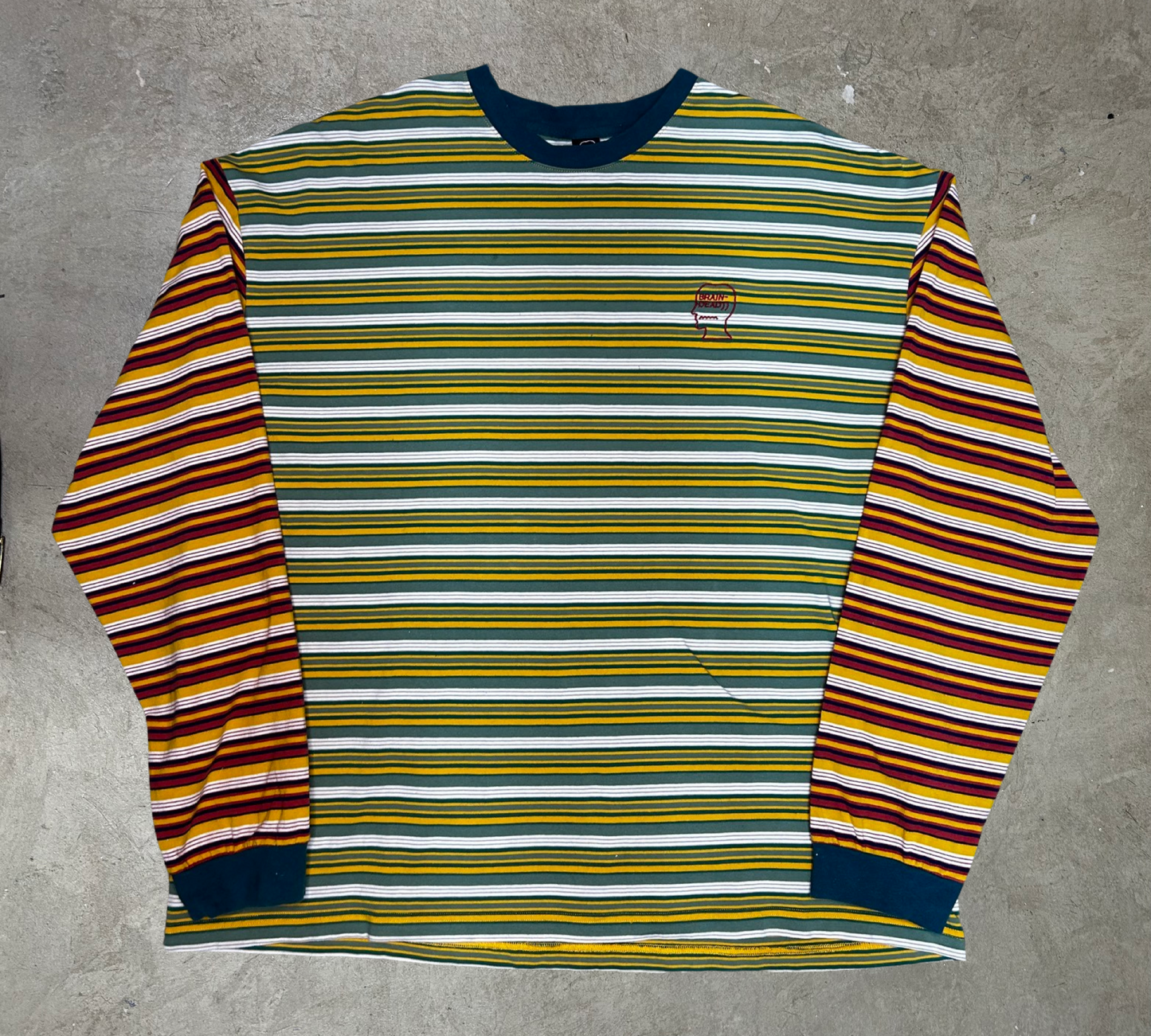 Brain Dead Nineties Blockes Striped Shirt - XL