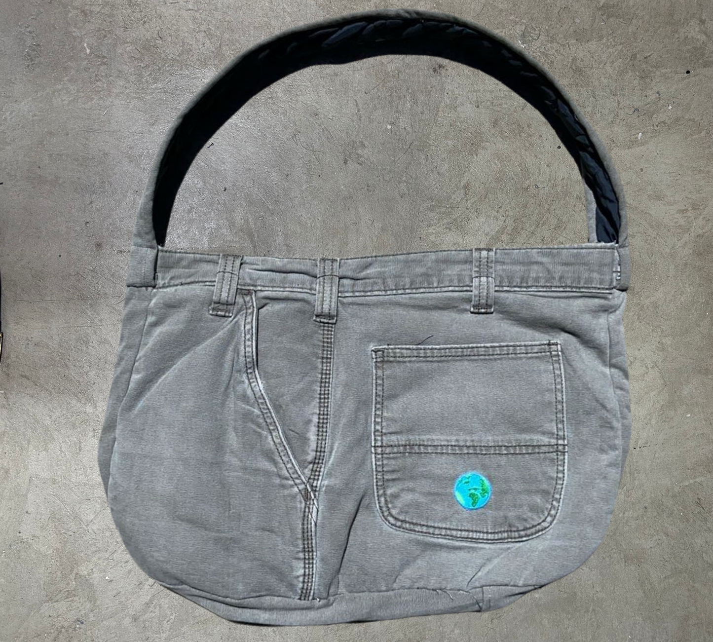Vintage Reworked Carhartt Grey Bag